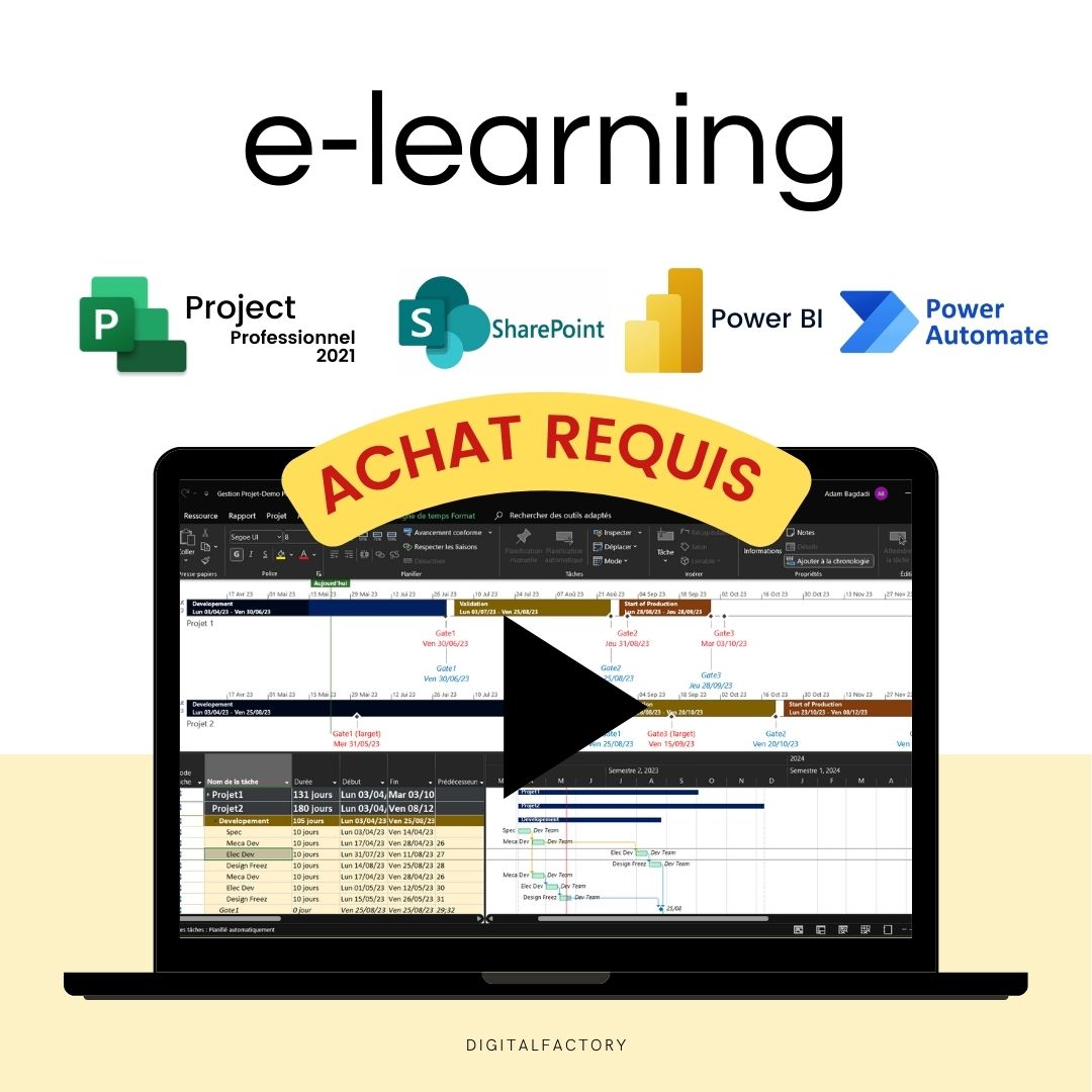 Power BI - Tutoriel : Créer un rapport Gantt pour votre Planning Ms Project - Mise à jour en temps réel