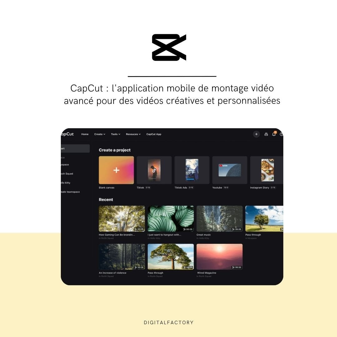 CapCut : l'application mobile de montage vidéo avancé pour des vidéos créatives et personnalisées - Digital factory