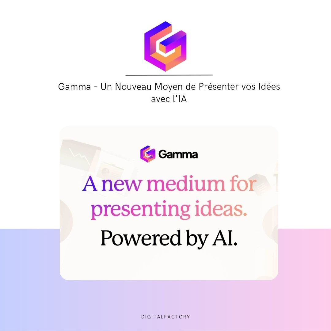 Gamma - Un Nouveau Moyen de Présenter vos Idées avec l'IA - Digital factory