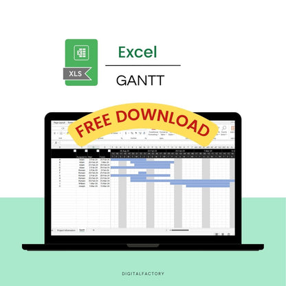 Project Gantt Chart - Diagramme de Gantt pour projet: Visualize your project timeline and task dependencies with this detailed Gantt chart.