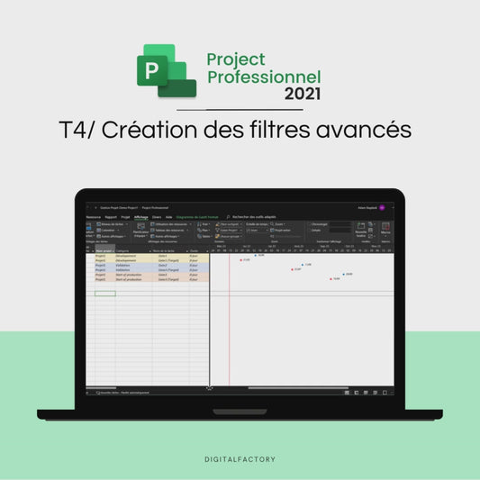 T4/ MS Project : Création des filtres avancés - Tutoriel