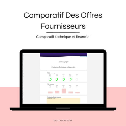 tableau comparatif des offres fournisseurs excel