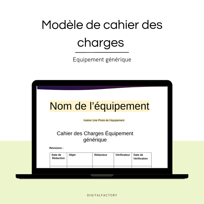 Model Specifications – Industrial Machine – Complete Example