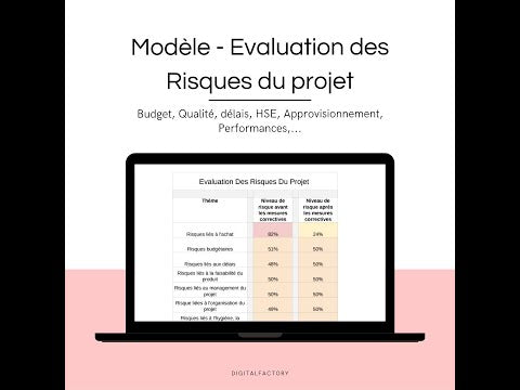 Démonstration du Modèle d'analyse de risques projet Excel - Google Sheet - Digital factory