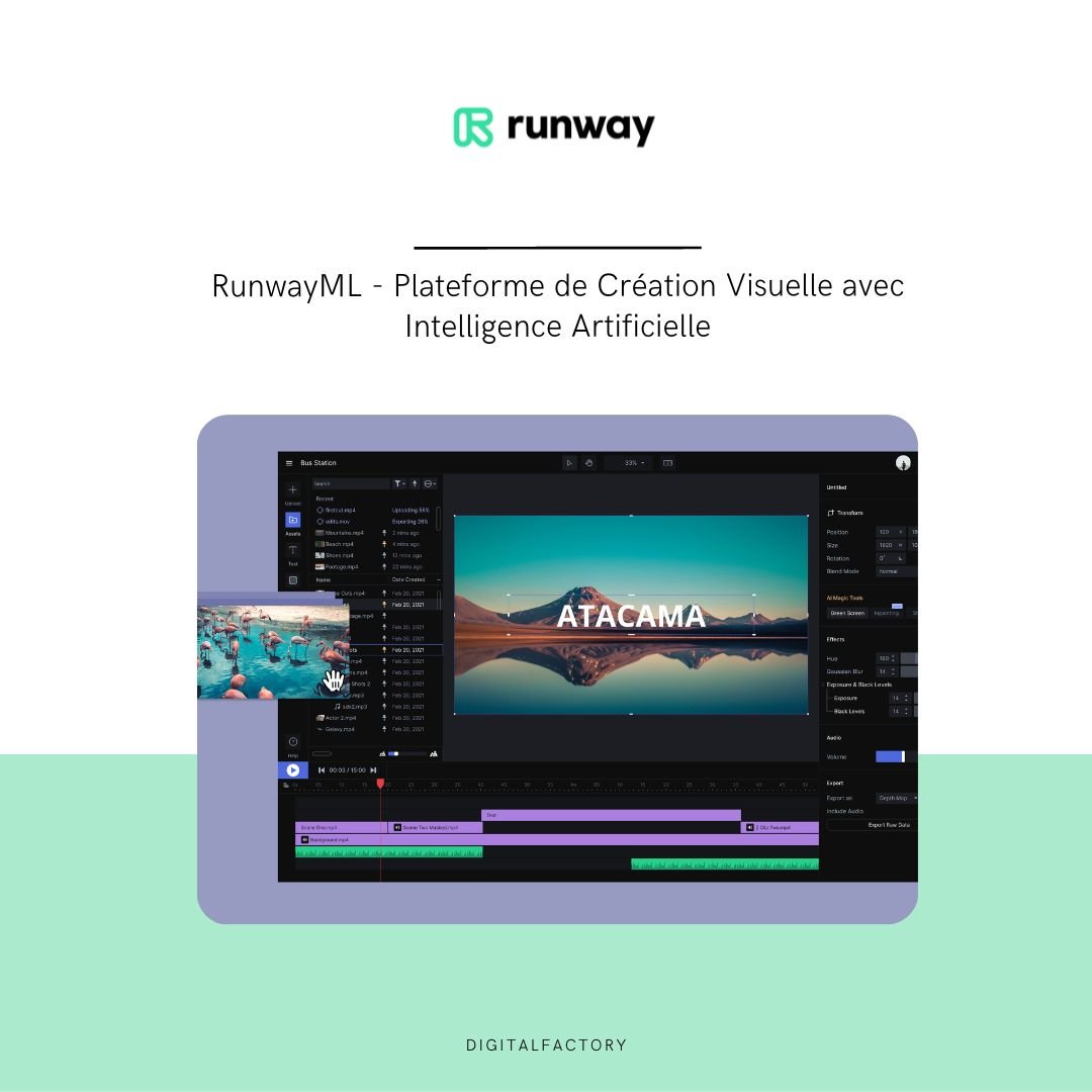 RunwayML - Plateforme de Création Visuelle avec Intelligence Artificielle - Digital factory